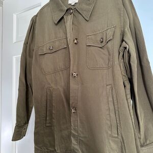 LOFT Olive Green Utility Shirt or Jacket NWT